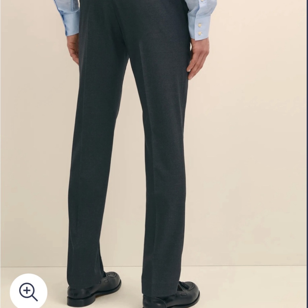 Men's Brooks Brothers Dark Gray Dress Pants - Picture 2 of 7